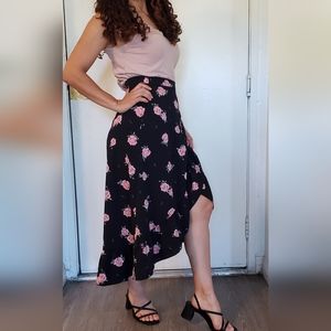 Crêped Wrap-front Skirt